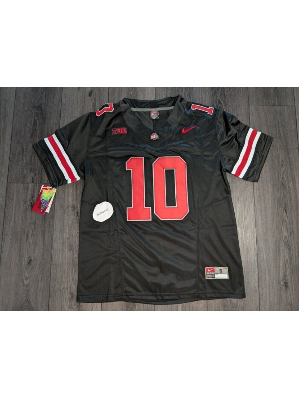 Julian Sayin #10 Ohio Buckeyes Stitched Jersey BLACKOUT Men's Small